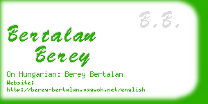 bertalan berey business card